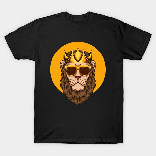 Lion King Wearing Sunglasses T-Shirt by PhotoSphere
